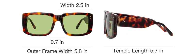 Linda Farrow Morrison Rectangle Frame Sunglasses-3