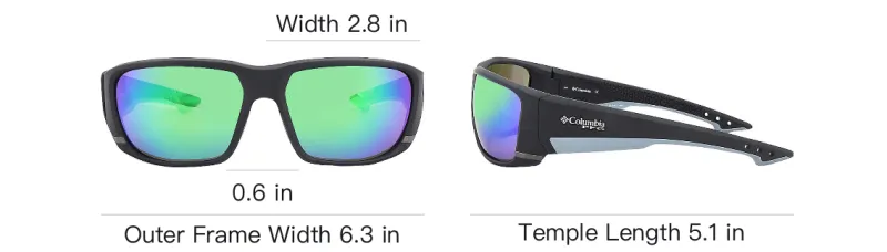 Columbia Irregular Shape Sunglasses Men's Black-4