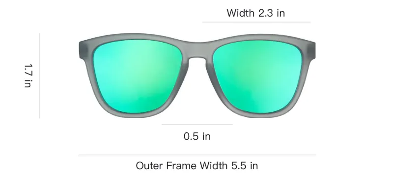 Goodr - Square Sunglasses Unisex Gray-2