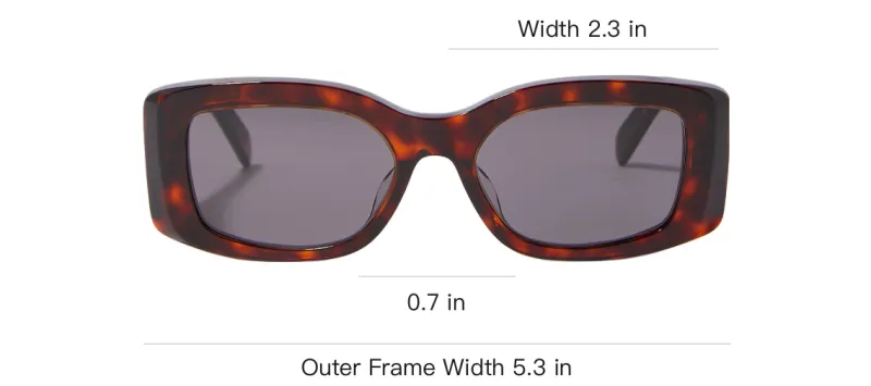 CELINE Acetate Square Sunglasses Women's Brown-2