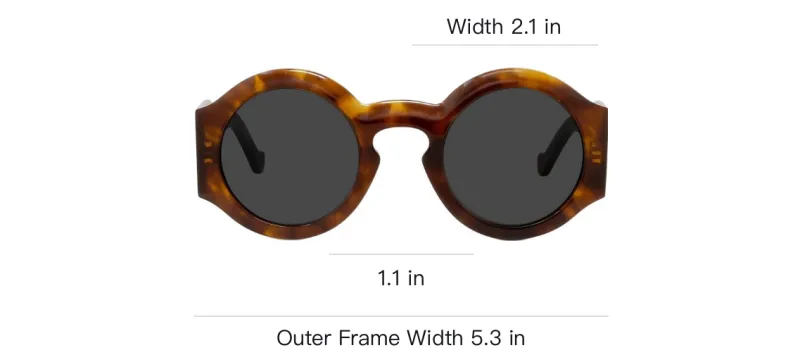 LOEWE Acetate Round Sunglasses Unisex Brown-2