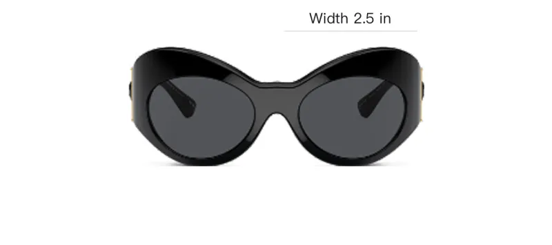 VERSACE Geometric Sunglasses Gray-3