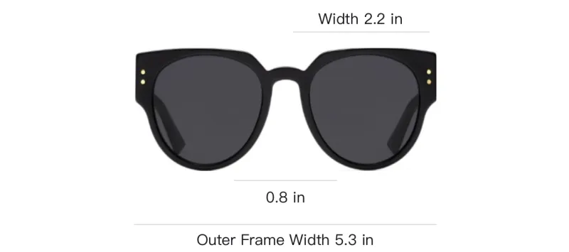 DIOR Polyethylene Oval Sunglasses Women's Black-3