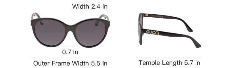 GUCCI Sunglasses Women's Black/Gray-3
