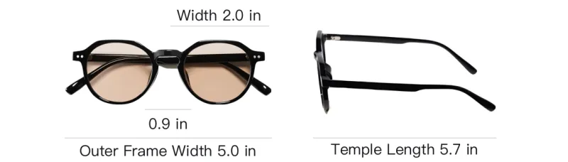 UNIQLO Round Sunglasses Unisex Black-3