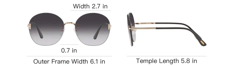 TOM FORD Metal Round Sunglasses Women's Gold-4