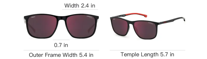 CARRERA Plastic Square Sunglasses Men's Black-5