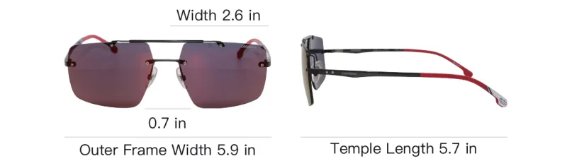 CARRERA Acetate Carbon Fiber Aviator Sunglasses Men's Black-3