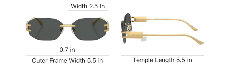 VERSACE Frameless Sunglasses-2