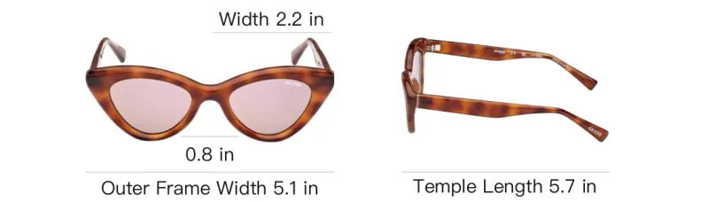 GUESS Injection Cat Eye Sunglasses Women's Tortoiseshell-3