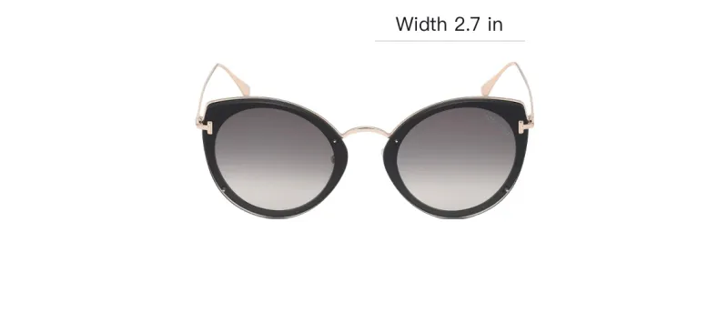 TOM FORD Metal Cat Eye Sunglasses Women's Black-4