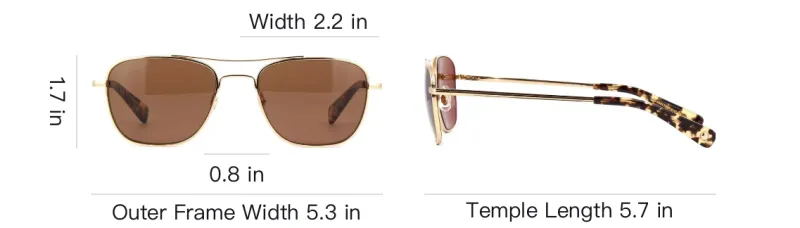 GARRETT LEIGHT Metal Aviator Sunglasses Unisex Gold-3