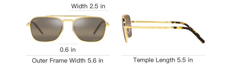 RayBan Caravan Square Frame Sunglasses-5