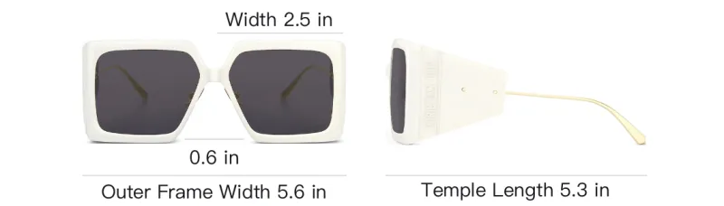DIOR Sunglasses Unisex White-3