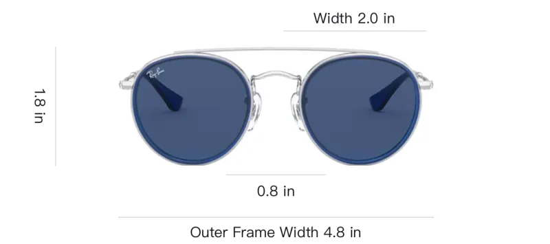 RayBan Metal Aviator Sunglasses Unisex Silver-3