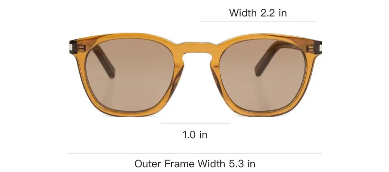 SAINT LAURENT Acetate Irregular Shape Sunglasses Women's Yellow-1