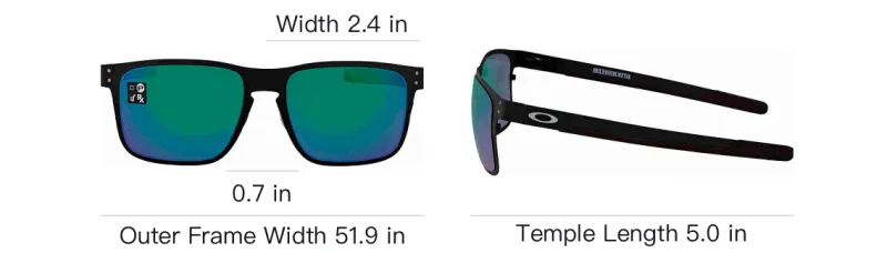 Oakley Metal Rectangular Sunglasses Men's Black-3