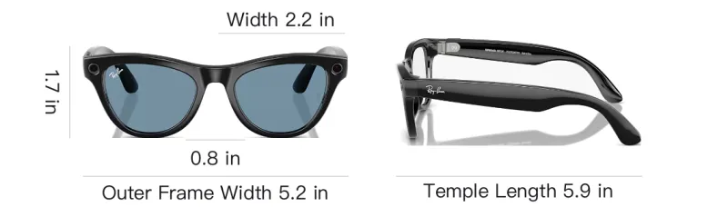 RayBan Injection Molded Cat Eye Smart Glasses Unisex Multicolor-3