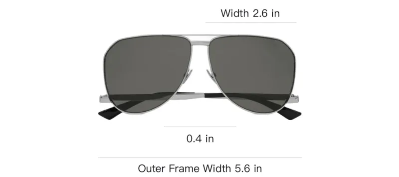 SAINT LAURENT Pilot frame Sunglasses-2