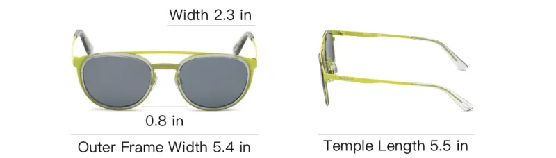 DIESEL Acetate Aviator Sunglasses Unisex Yellow-3