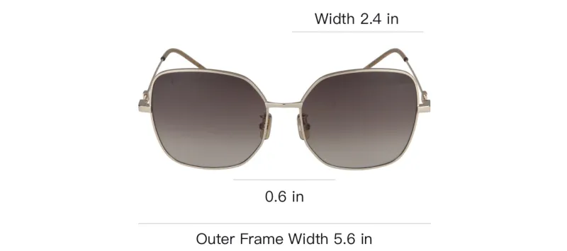 GIVENCHY Metal Square Sunglasses Men's Yellow-1
