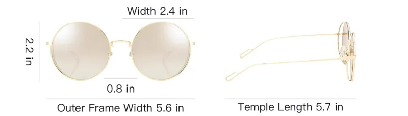 JINS Metal Round Sunglasses Women's Gold-4