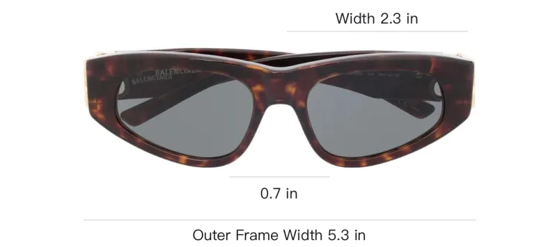 Balenciaga Rectangular Frame Sunglasses-5