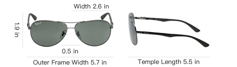 RayBan Steel Aviator Sunglasses Men's Black-3