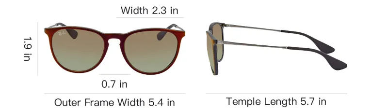 RayBan Nylon Oval Sunglasses Women's Brown-3