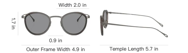 GIORGIO ARMANI Titanium Round Sunglasses Men's Transparent Gray-3