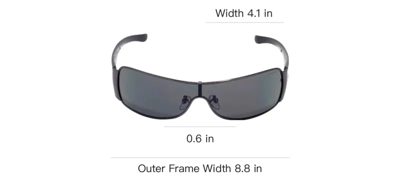 Sting Acetate Metal Irregular Shape Sunglasses Unisex Black-3