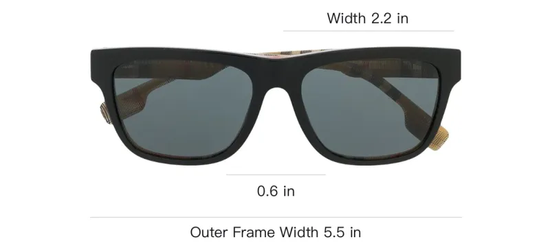 Burberry Eyewear Vintage Check Square Frame Sunglasses-2