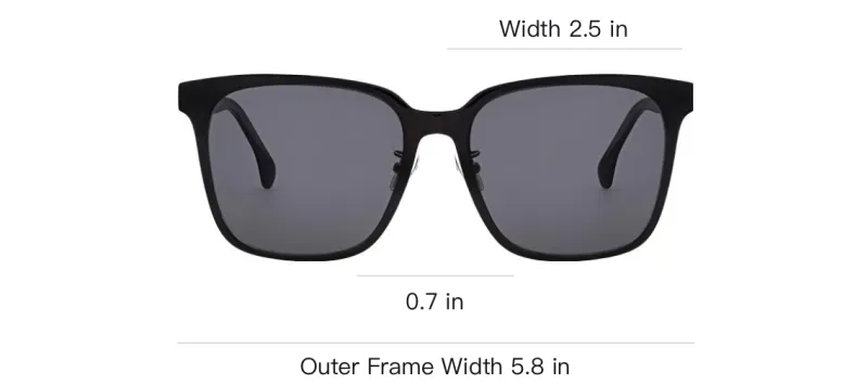 Paul Smith Plate Frame Square Sunglasses Unisex Black-3