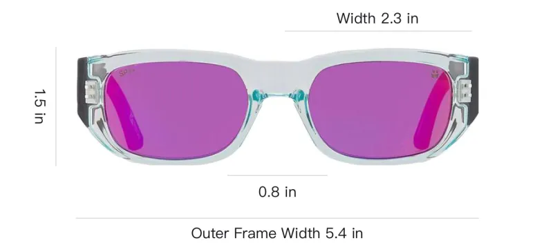 SPY Nylon Rectangular Sunglasses Unisex Silver-3