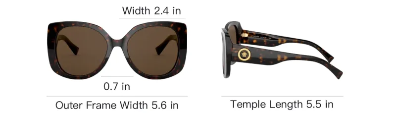 VERSACE Medusa Square Frame Sunglasses-6