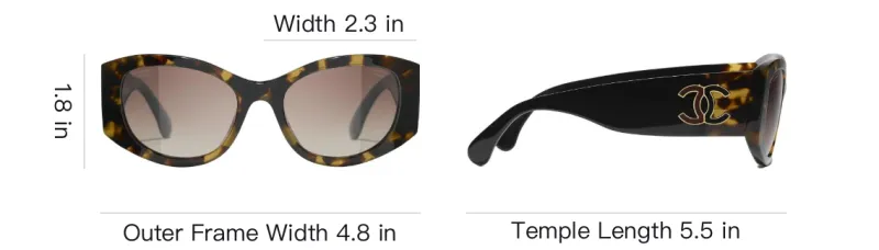 CHANEL Oval Sunglasses Unisex Tortoiseshell-4