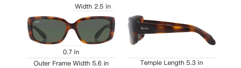 RayBan Rectangle frame Tortoiseshell Sunglasses-4