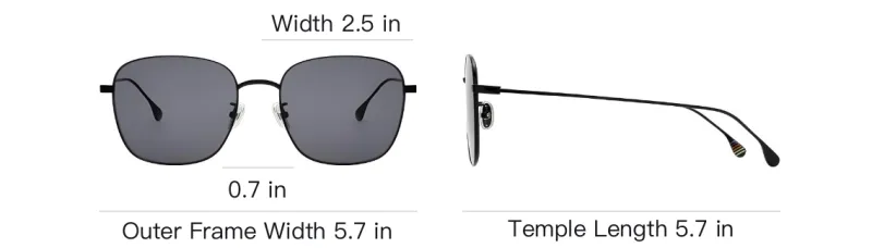 Paul Smith Plate Frame Irregular Shape Sunglasses Unisex Black-3
