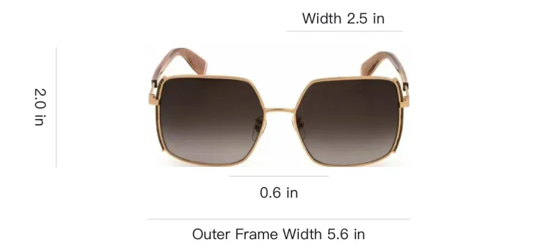Furla Metal Irregular Shape Sunglasses Women's Gold-2