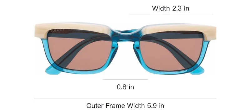 GUCCI Rectangular Frame Sunglasses-2