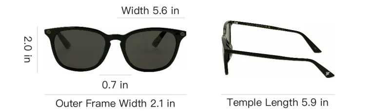GUCCI Bee Series Black Frame Acetate Round Sunglasses-7