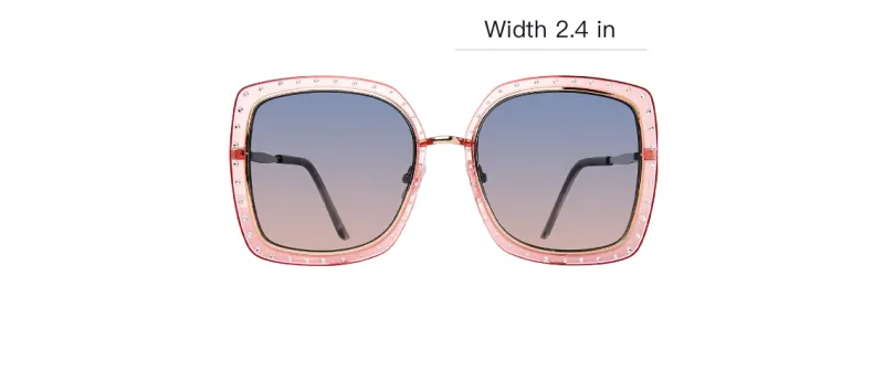 STEVE MADDEN Irregular Shape Sunglasses Unisex Pink-3