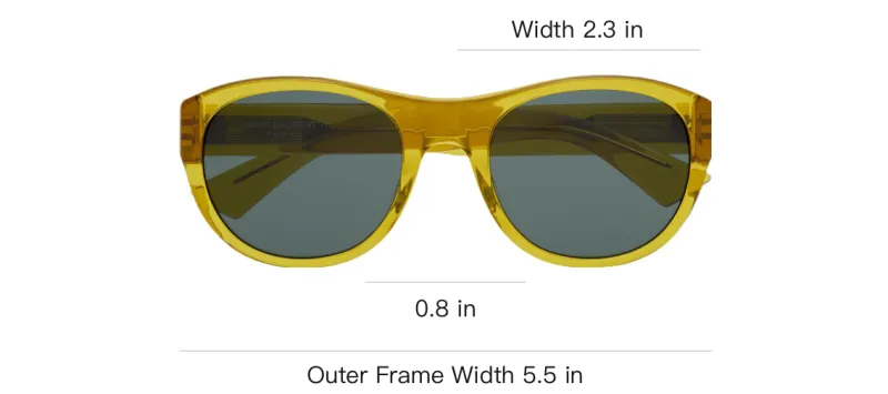 SAINT LAURENT Oval Frame Sunglasses-2