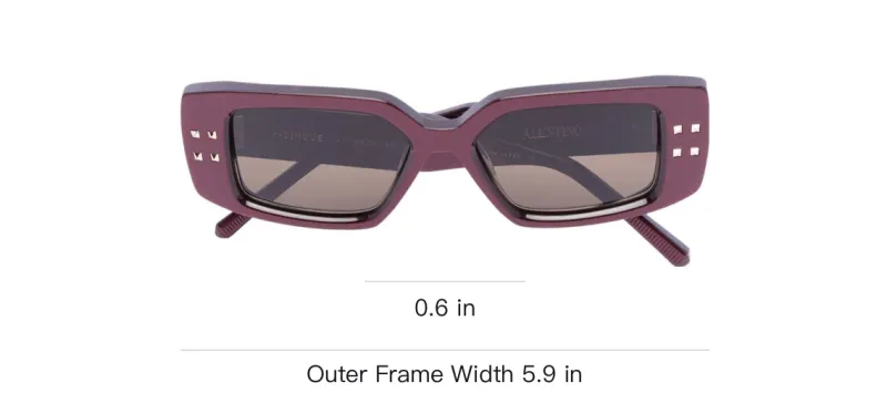 Valentino Garavani Eyewear Rockstud Rectangle Frame Sunglasses-2