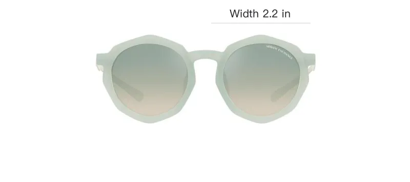 ARMANI EXCHANGEAE Metal Bio Based Nylon, Bio Based Plastic Oval Sunglasses Women's Green-3