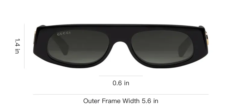 GUCCI Geometric Shaped Frame Sunglasses-2