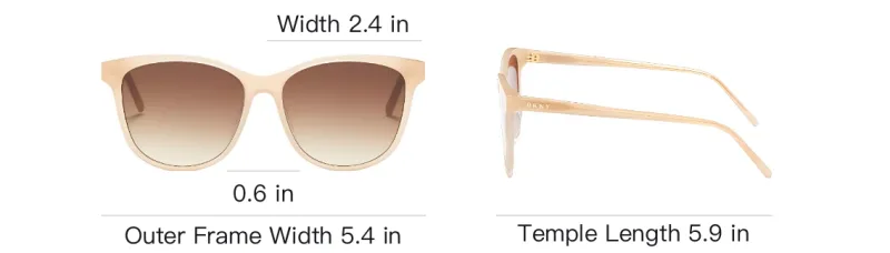 DKNY Acetate Metal Oval Sunglasses Unisex Yellow-3