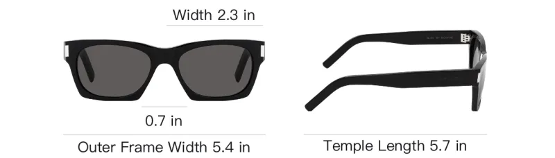 SAINT LAURENT Rectangular Frame Sunglasses-3