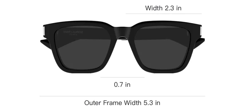 SAINT LAURENT Irregular Shape Sunglasses Unisex Black-3