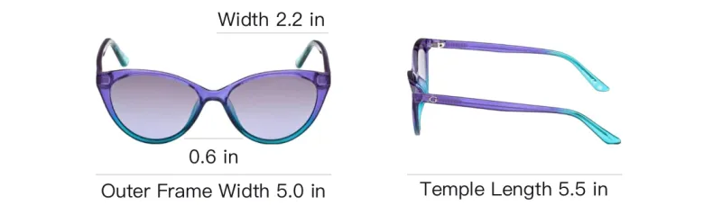 GUESS Injection Cat Eye Sunglasses Women's Purple-3